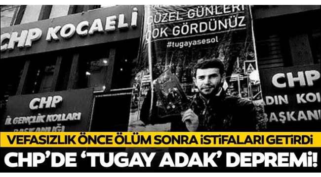 CHP Kocaeli Gençlik Kolları üyeleri, Tugay'ın intiharında CHP'li siyasetçileri suçladı