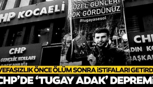 CHP Kocaeli Gençlik Kolları üyeleri, Tugay'ın intiharında CHP'li siyasetçileri suçladı