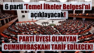 6 parti 'Temel İlkeler Belgesi'ni açıklayacak!