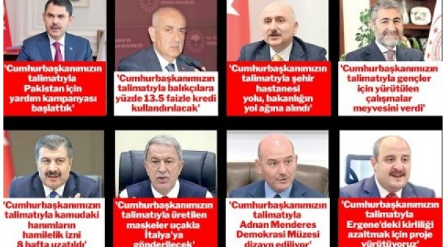 Devlette her şey talimata bağlandı