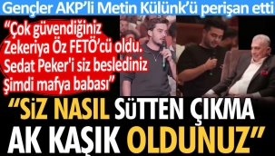 Siz nasıl sütten çıkma ak kaşık oldunuz? Sedat Pekeri siz beslediniz mafya babası oldu, Zekeriya Öz FETÖcü. AKPli Metin Külünkü gençler perişan etti