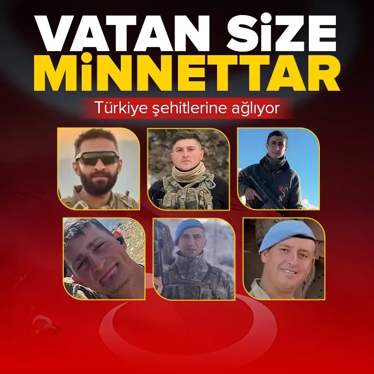 6 ile şehit ateşi düştü Türkiye'nin yüreği yandı! .
