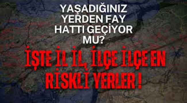 İşte Türkiye'nin güncel deprem risk haritası ve ilçe ilçe risk analizleri! Fay Hattı Yaşadığınız Yerin Neresinde?